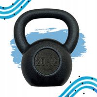 KETTLEBELL ŻELIWNY 20KG KETTLE ODWAŻNIK HANTLA CIĘŻAR FITNESS DO ĆWICZEŃ