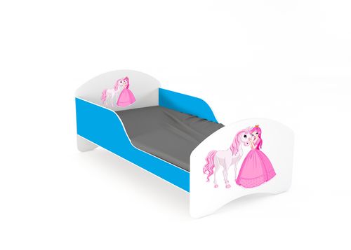 Łóżko dziecięce LEO2 160x80 biało-niebieskie na Arena.pl