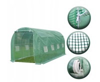 Tunel foliowy 4x2x2 m 8 m² szklarnia warzywniak 19 mm zielony
