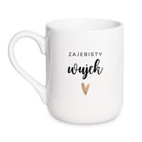 KUBEK "ZAJEBISTY WUJEK" Wzór - Elegant Coffee 330 ml