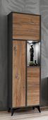 Pan Igiełka Witryna Dąb Bijoux Antracyt 3 Drzwiowa LED Loft Nowoczesna