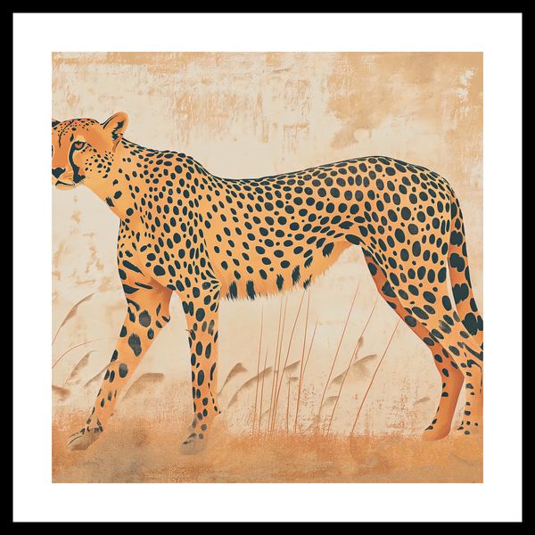 Plakat 50x50cm Gepard w Ruchu zdjęcie 3