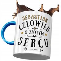 Kubek Błękitny Dla Sebastiana Męża Kolegi Prezent Z Nadrukiem Ze Zdjęciem