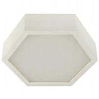 Geometryczna LAMPA sufitowa 137623690067 TEAM drewniana OPRAWA ekologiczna LED 24W 4000K plafon natynkowy biały