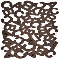 PODKŁADKI FILCOWE 4 SZTUK POD KUBEK 10CM LITERKI