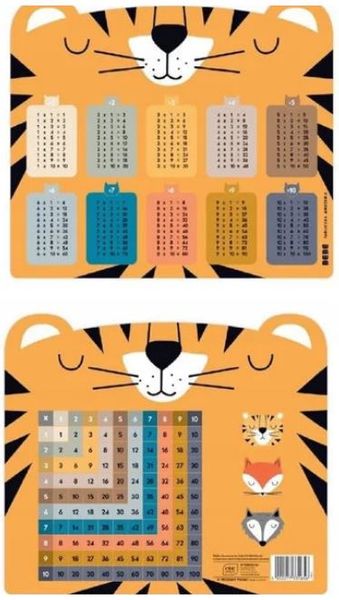 TABLICZKA MNOŻENIA 24X21CM BB FRIENDS BOYS INTERDRUK zdjęcie 1