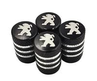 PEUGEOT nakrętki na wentyle ALUMINIOWE kapturki wentylki 4szt.