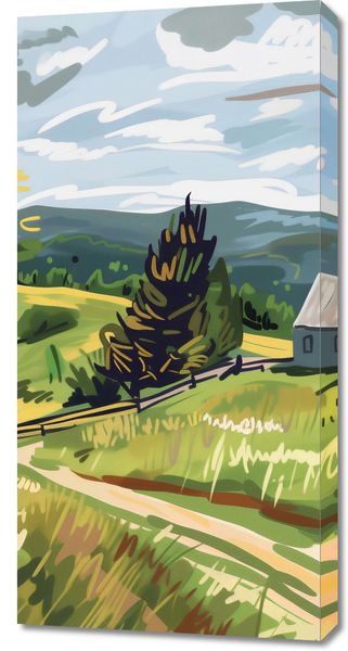 Obraz 50x100cm Bujna Wieś zdjęcie 1