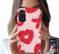 ETUI DO XIAOMI NOTE 11 / 11S - KOBIECE, MODNE WZORY XOXO SERCE + SZKŁO