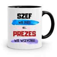 Dla Prezesa Viceprezesa Kubek Czarny Na Prezent Z Nadrukiem Ze Zdjęciem