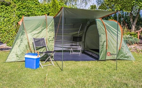 Namiot 4 Osobowy 2 sypialnie Przedsionek Tropik 3000mm Turystyczny zdjęcie 3