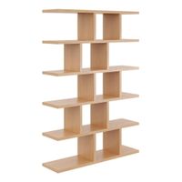 Duży regał z półkami, biblioteczka, 70x18x101 cm, buk, mat | TYLETEGOTU