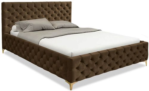 Eleganckie Łóżko Pikowane Nemo 160x200 Jasno Szary na Arena.pl