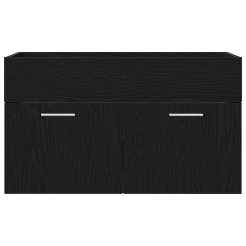Szafka z umywalką z drzwiami Czarny Dąb 90 x 38.5 x 46 cm na Arena.pl