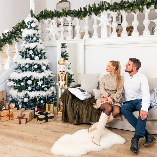 Bombki choinkowe 20 szt. ozdoby świąteczne zestaw 7 cm biały na Arena.pl