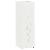 Stojak na parasol Biały 15.5 x 15.5 x 49 cm Stal