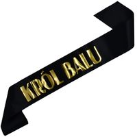 Czarna szarfa Król Balu