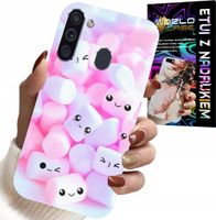 ETUI DO SAMSUNG GALAXY A21 - WZÓR W SŁODKIE PIANKI, OBUDOWA, PLECKI