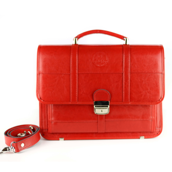 513 Teczka damska 2-komorowa - czerwony KEMER zdjęcie 1