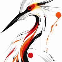 Plakat 40x40cm Bocian