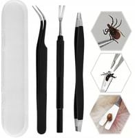 SZCZYPCE PĘSETA DO USUWANIA WYCIĄGANIA KLESZCZY DLA PSA KOTA LUDZI ZESTAW