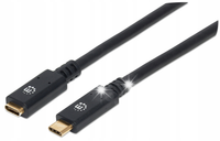 Przedłużacz USB-C Manhattan 3.2 Gen1 M/F 1m 60W 3A