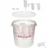 Pojemnik fermentacyjny 30l wiadro z kranem i rurką kątową FERMENTATOR