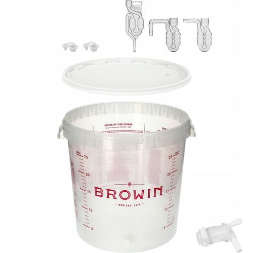 Pojemnik fermentacyjny 30l wiadro z kranem i rurką kątową FERMENTATOR na Arena.pl