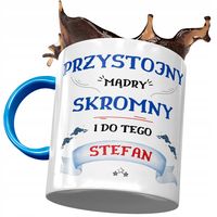Kubek Błękitny Dla Stefana Męża Kolegi Prezent Z Nadrukiem Ze Zdjęciem