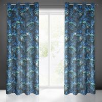 Zasłona gotowa na przelotkach LAZUR 140x250 Eurofirany niebieska