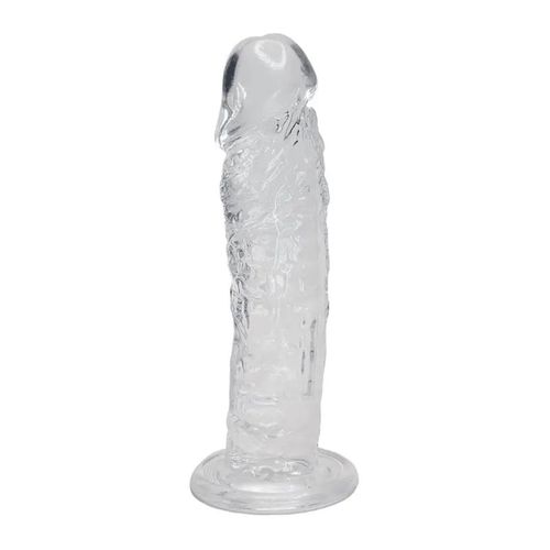 przezroczyste dildo silikonowe z przyssawką 19,3cm na Arena.pl
