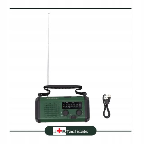 RADIO PRZENOŚNE awaryjne FM/AM SOLARNE z korbką POWERBANK LATARKA na Arena.pl