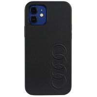 Audi Synthetic Leather iPhone 12/12 Pro 6.1" czarny/black hardcase