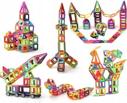 KLOCKI MAGNETYCZNE PANELE NEODYMOWE 76 EL ZESTAW na Arena.pl