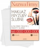 Ulotki A5 reklamowe firmowe 1000 szt dużo wzorów MAKIJAŻ FRYZURY ŚLUBNE