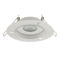 Podtynkowa lampa metalowa Echo 8371 okrągły wpust biały do kuchni