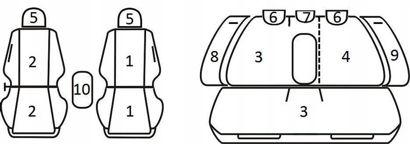 Pokrowce miarowe do VW Passat B6 (2005-2010) sedan zdjęcie 2