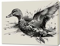 Obraz 90x70cm Gracja Kaczki w Locie