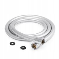 Wąż prysznicowy PCV 360° srebrny GUMOWY GŁADKI 150