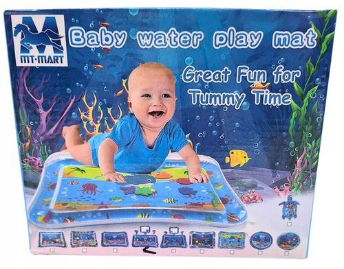 Dmuchana Mata Wodna Sensoryczna Dla Niemowląt Dzwieki Lustro Mata XXL 65cm na Arena.pl