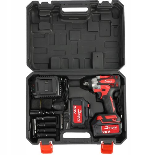 KLUCZ UDAROWY AKUMULATOROWY BEZSZCZOTKOWY do KÓŁ 20V 1/2'' 2xAKU NASADKI na Arena.pl