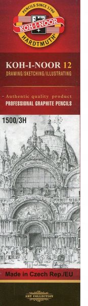 Zestaw grafitowych ołówków, 1500/3H zdjęcie 1