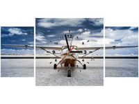 80X40CM ZEGAR SAMOLOT ŚMIGŁOWY OBRAZ