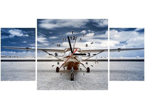 80X40CM ZEGAR SAMOLOT ŚMIGŁOWY OBRAZ na Arena.pl