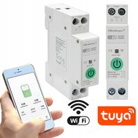 Przekaźnik Wi-fi 63A na szynę DIN z pomiarem prądu TUYA SMART LIFE