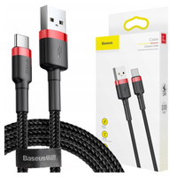 kabel usb do usb-c baseus cafule 3a 1m (czerwono-czarny)