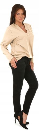 F610 Bluzka TUNIKA dekolt w serek na Arena.pl