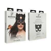 bedroom fantasies - pu leather mask kitty black