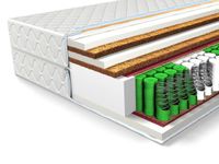 MATERAC Strong Med 140x190 KOKOS, SPRĘŻYNY KIESZENIOWE