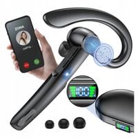 SŁUCHAWKA BLUETOOTH 5.1 DO UCHA ZESTAW SŁUCHAWKOWY POWERBANK DWA TELEFONY